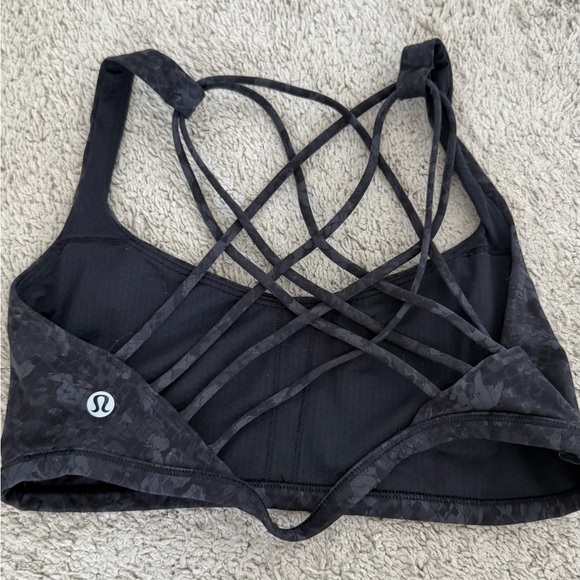 lululemon athletica Black Patterned Sports Bra - Picture 2 of 2